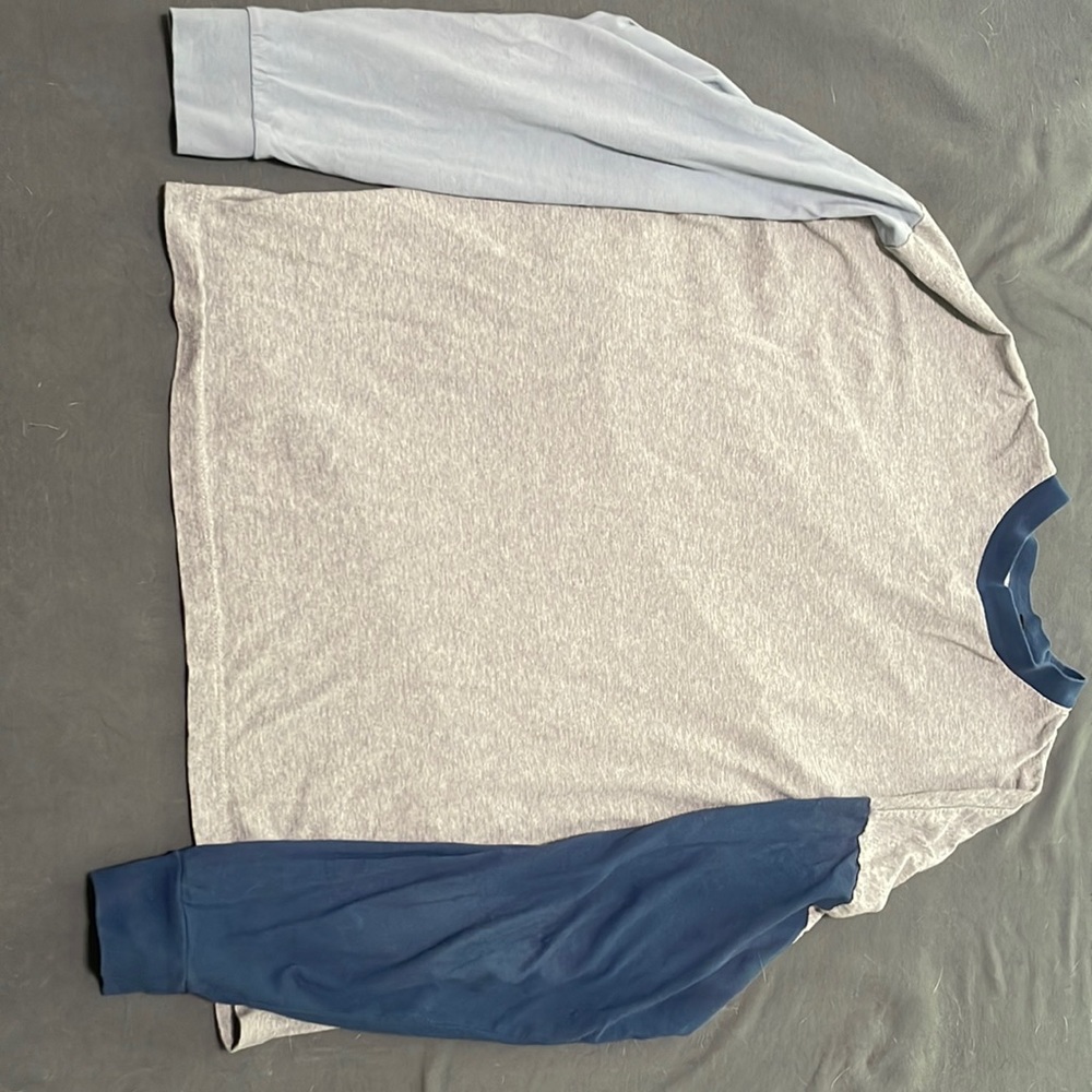 Asos design oversized long sleeve t shirt in color block with black sailing